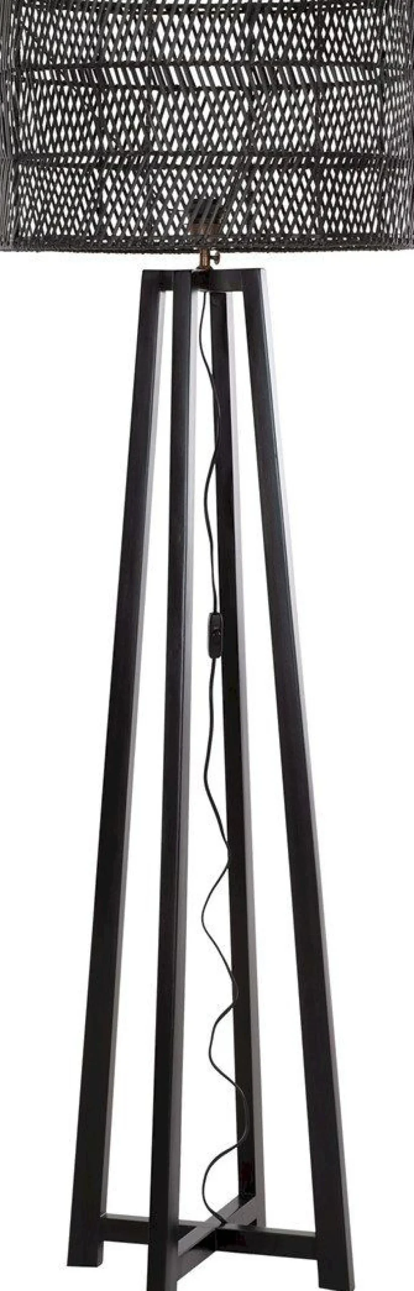 Houten Vloerlampen|Vloerlampen-MUST Living Es Canar Vloerlamp Zwart