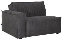 Elementenbanken-MUST Living Rally 1-zits met arm links Elementenbank Dark Grey