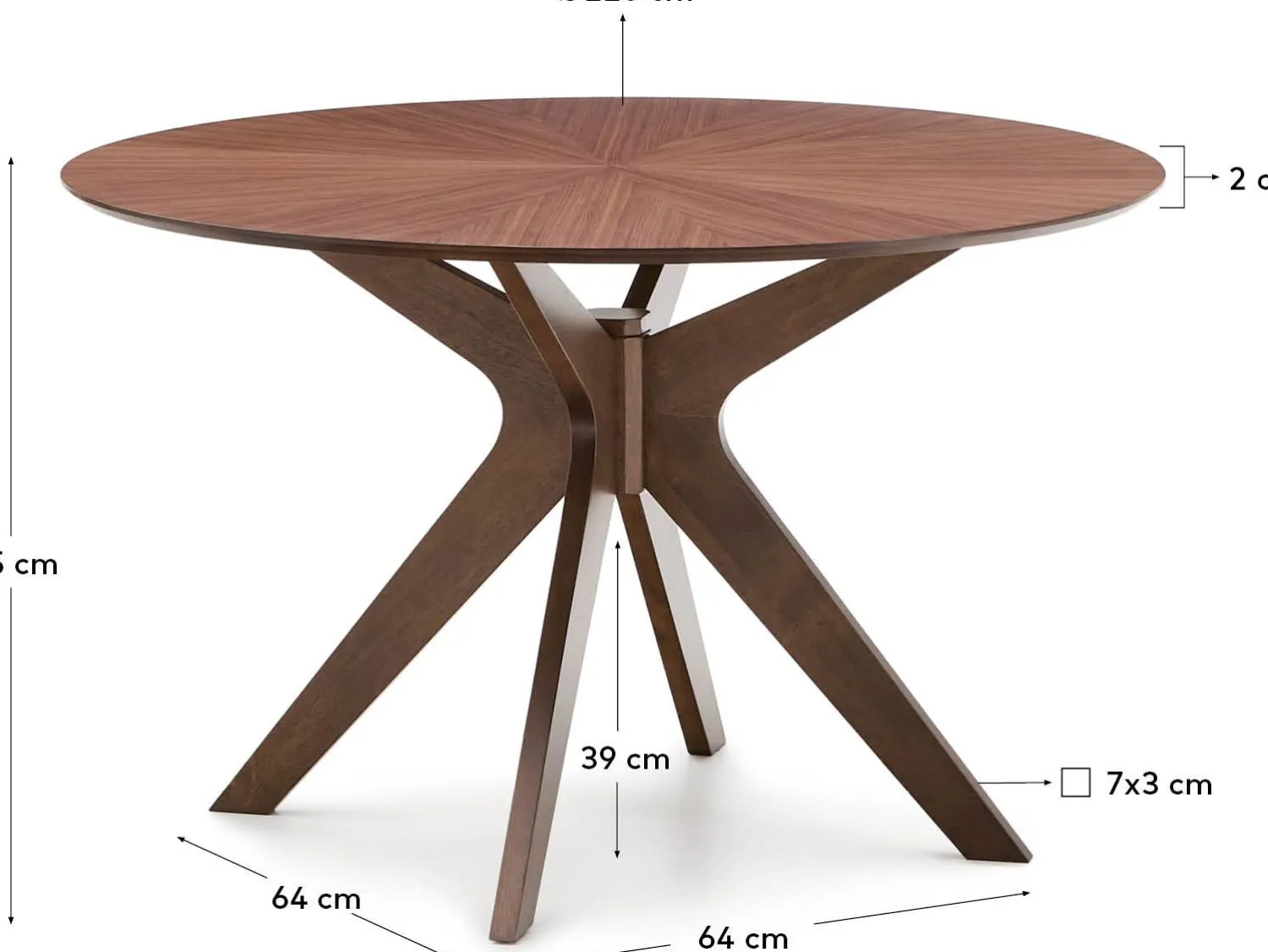 Ronde Eettafels|Ovale Eettafels-Kave Home Naanim Eettafel Bruin