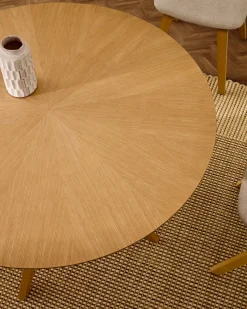 Ronde Eettafels|Ovale Eettafels-Kave Home Naanim Eettafel Naturel