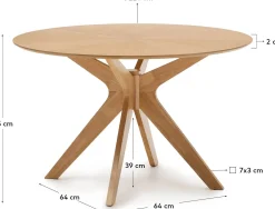 Ronde Eettafels|Ovale Eettafels-Kave Home Naanim Eettafel Naturel