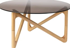 Ronde Salontafels-Dutchbone Naia Salontafel Walnut
