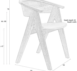 Design Stoelen|Eetkamerstoelen Met Armleuning-Zuiver NDSM Armstoel Zwart