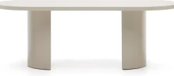 Houten Eettafels|Ovale Eettafels-Kave Home Nealy Eettafel Ecru