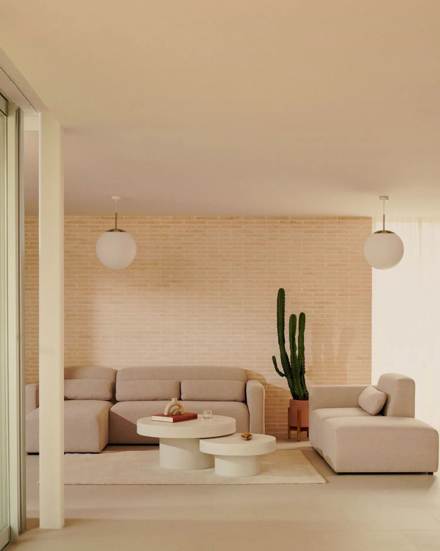 Elementenbanken-Kave Home Neom 1-Zitsbank Beige