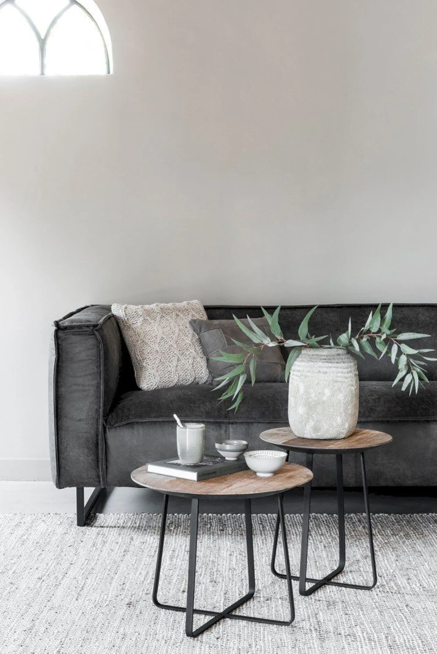 Houten Salontafels|Ronde Salontafels-DTP Home Neptunes L Salontafel Naturel