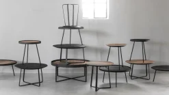 Houten Salontafels|Ronde Salontafels-DTP Home Neptunes S Salontafel Zwart