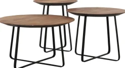 Houten Salontafels|Ronde Salontafels-DTP Home Neptunes S Salontafel Naturel