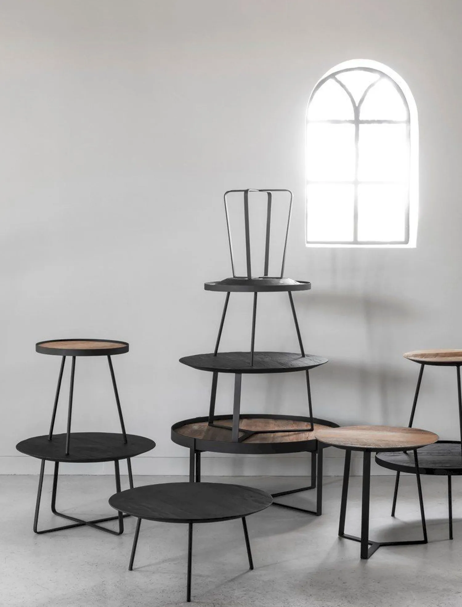 Houten Salontafels|Ronde Salontafels-DTP Home Neptunes S Salontafel Naturel