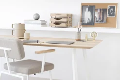 Houten Eettafels|Rechthoekige Eettafels-Studio HENK New Classic White Eettafel Naturel, wit