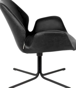 Draaifauteuils-Zuiver Nikki Fauteuil Black