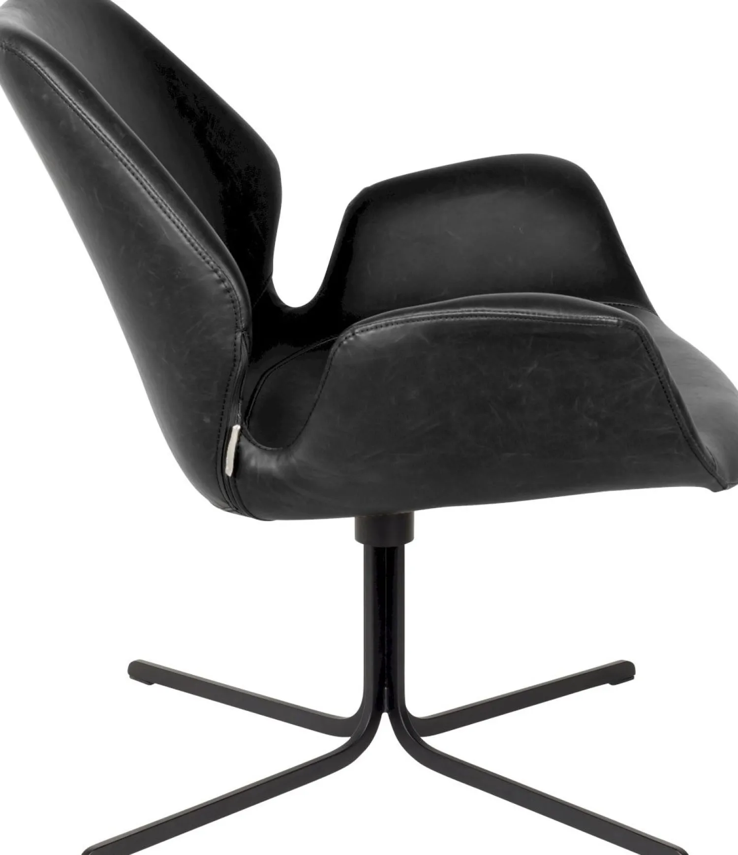 Draaifauteuils-Zuiver Nikki Fauteuil Black