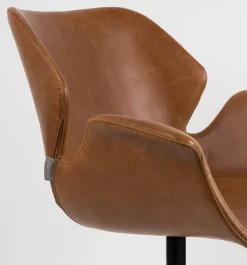 Eetkamerstoelen Met Armleuning-Zuiver Nikki (set van 2) Eetkamerstoel Brown