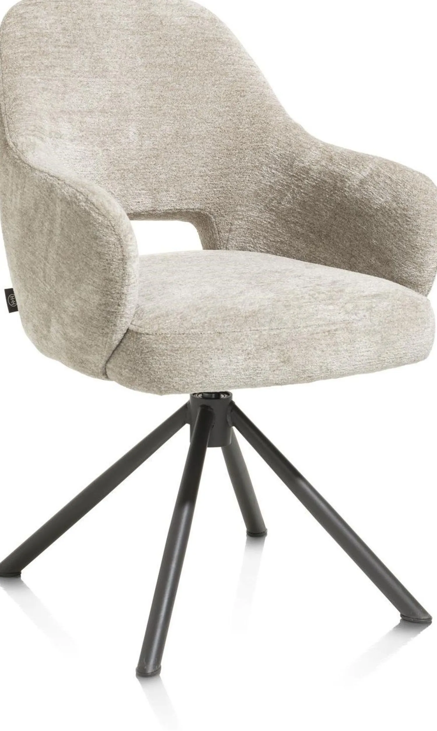 Eetkamerstoelen Met Armleuning-Henders en Hazel Nikolas Armstoel Champagne