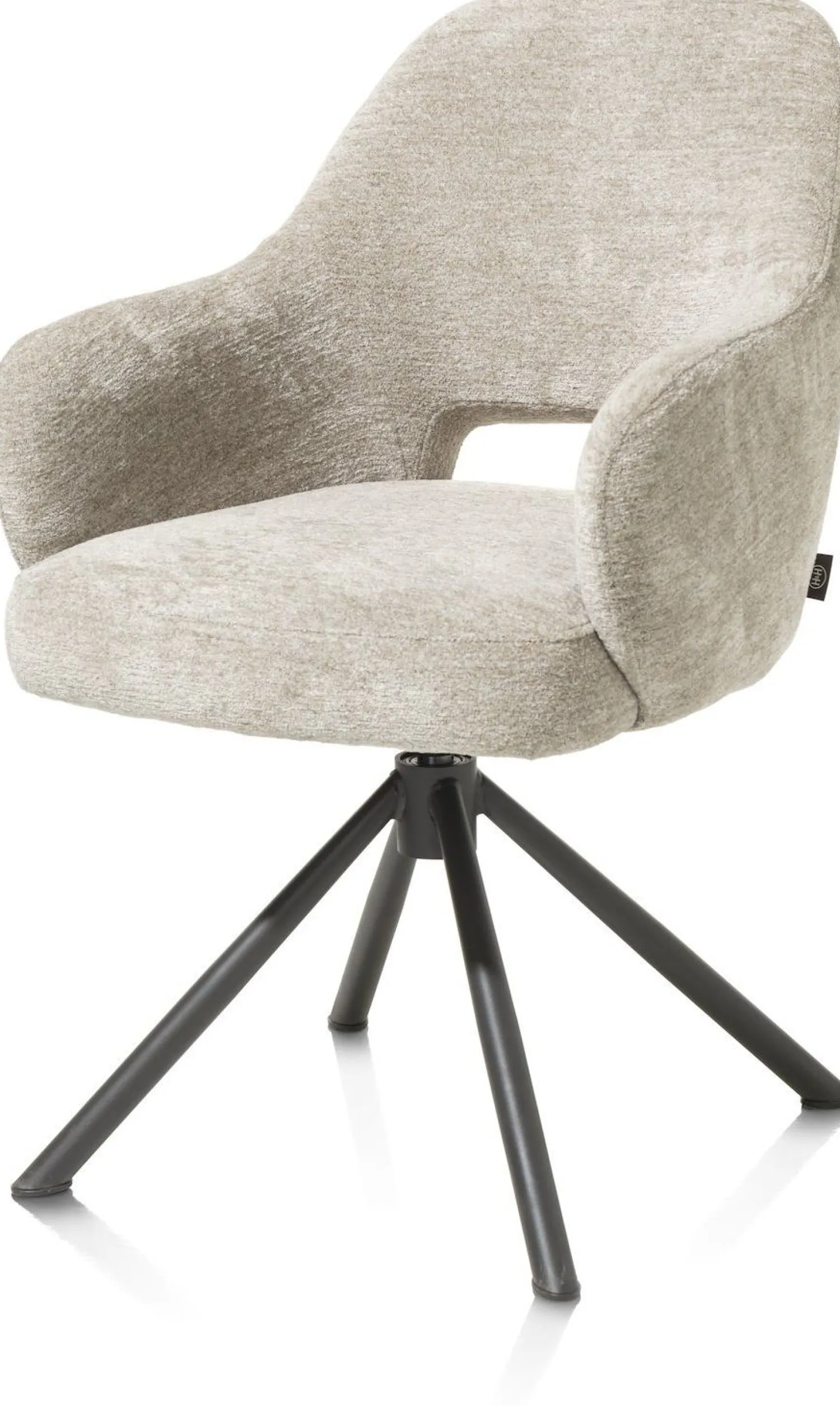 Eetkamerstoelen Met Armleuning-Henders en Hazel Nikolas Armstoel Champagne