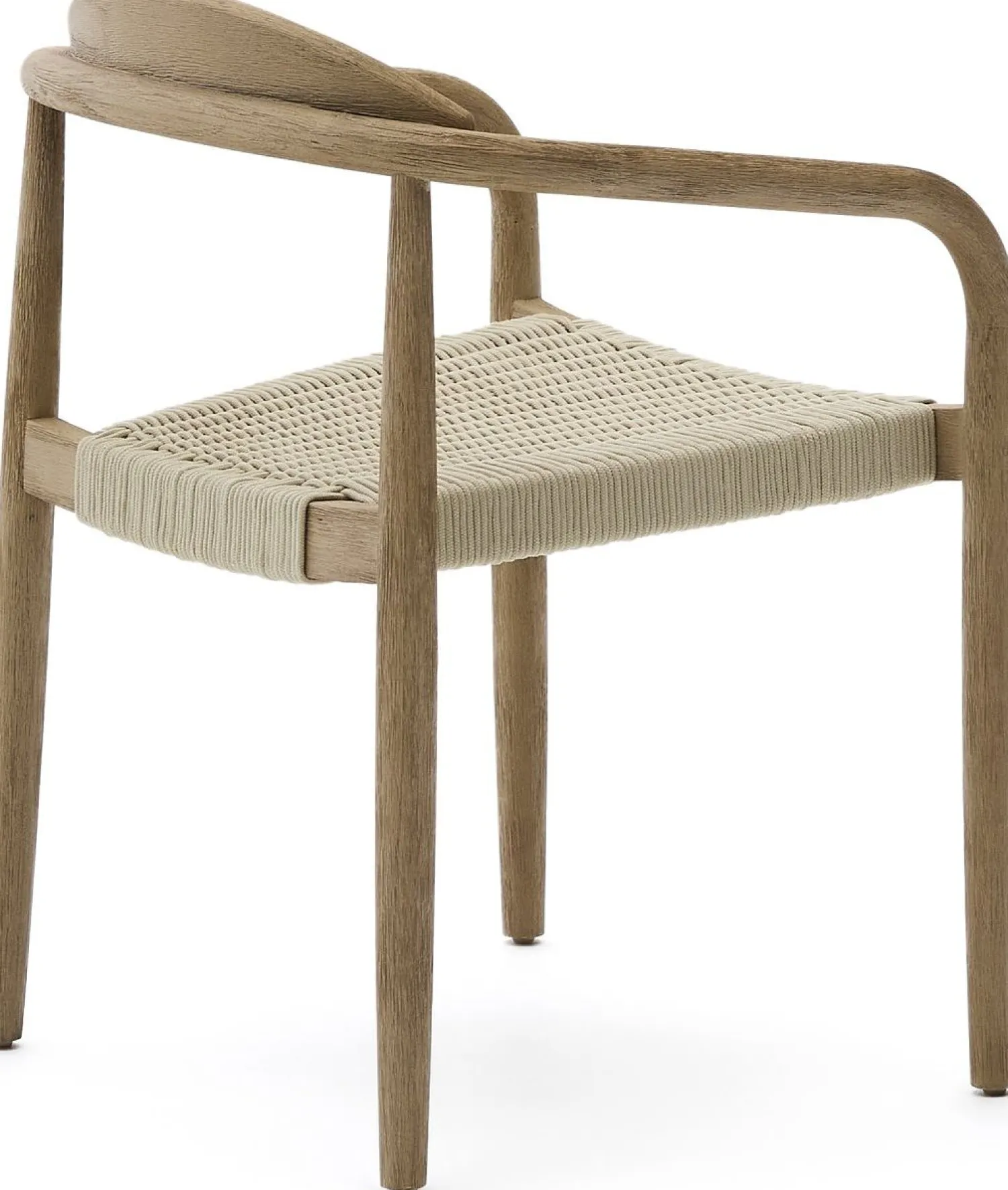 Tuinstoelen|Eetkamerstoelen Met Armleuning-Kave Home Nina Tuinstoel Naturel, Beige