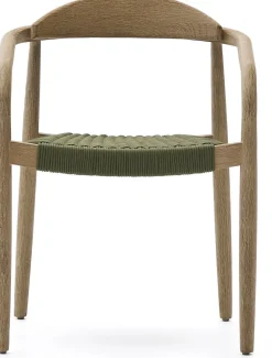 Tuinstoelen-Kave Home Nina Tuinstoel Groen, Naturel