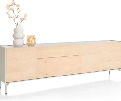 Dressoirs-XOOON Niora Dressoir Naturel, Silk Grey