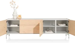 Dressoirs-XOOON Niora Dressoir Naturel, Silk Grey