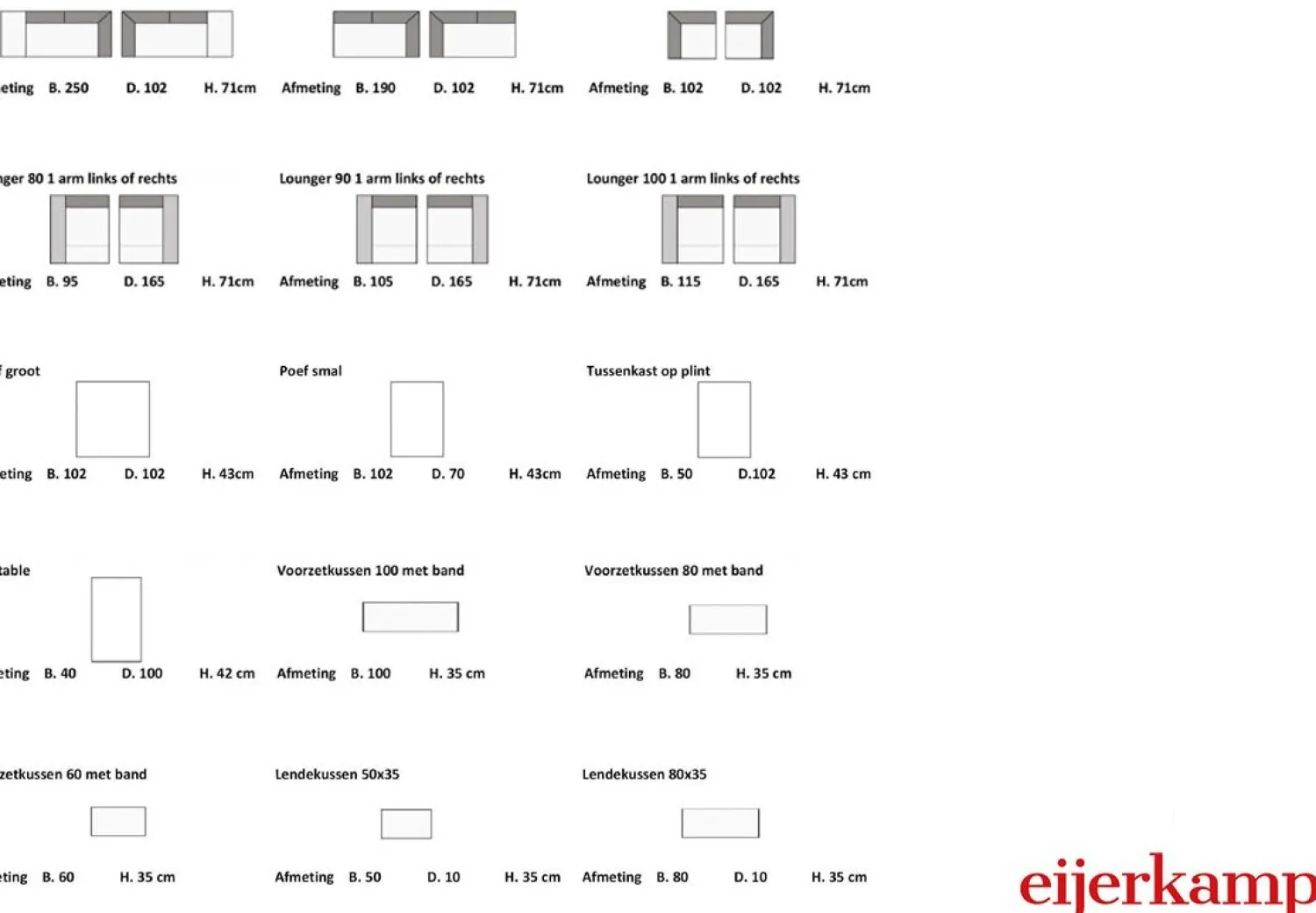 Elementenbanken-Eijerkamp Collectie Nisa Elementenbank Light Grey