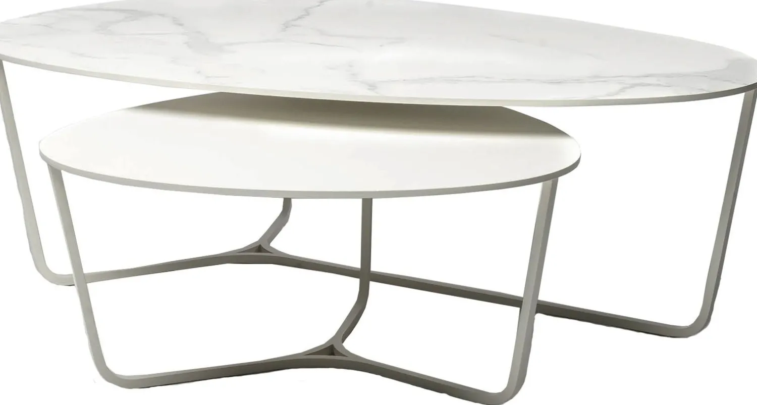 Design Salontafels|Ovale Salontafels-Metaform Nobby Salontafel Wit