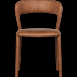 Eetkamerstoelen Zonder Armleuning-WOOOD Noble Eetkamerstoel Cognac