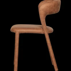 Eetkamerstoelen Zonder Armleuning-WOOOD Noble Eetkamerstoel Cognac