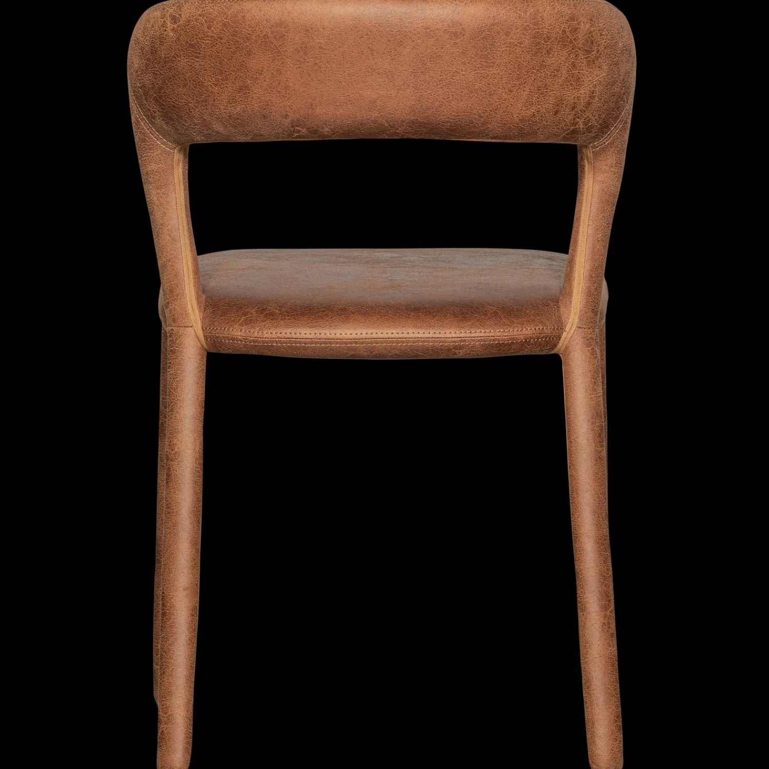 Eetkamerstoelen Zonder Armleuning-WOOOD Noble Eetkamerstoel Cognac