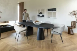 Eetkamerstoelen Met Armleuning-XOOON Nolan Eetkamerstoel Olive