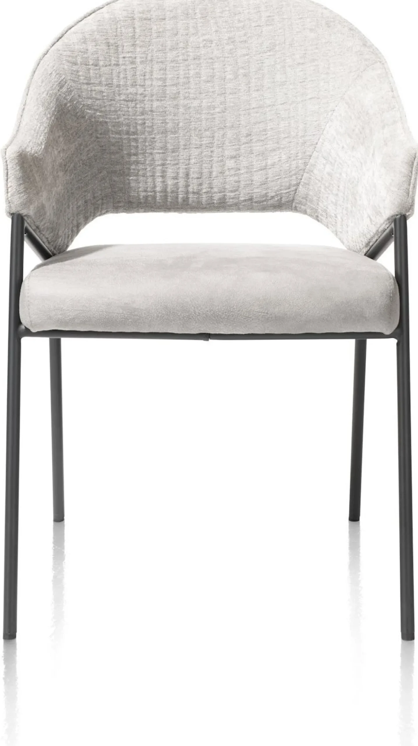 Eetkamerstoelen Met Armleuning-XOOON Nolan Eetkamerstoel Ice Grey