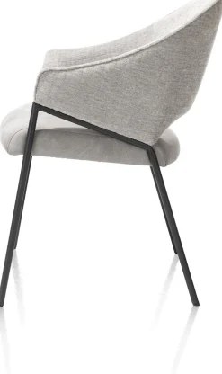 Eetkamerstoelen Met Armleuning-XOOON Nolan Eetkamerstoel Ice Grey
