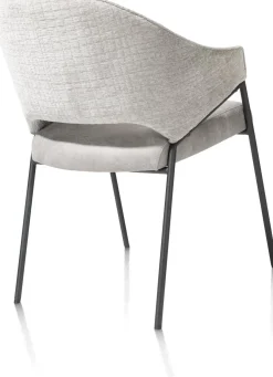 Eetkamerstoelen Met Armleuning-XOOON Nolan Eetkamerstoel Ice Grey