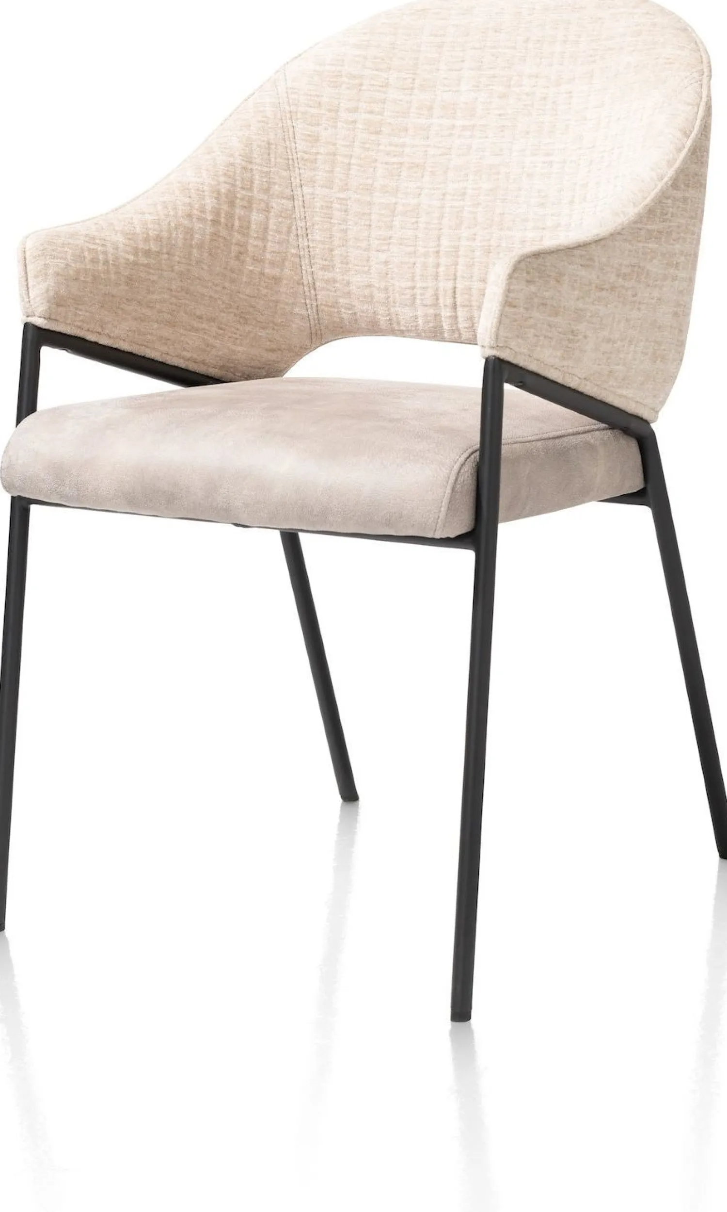 Eetkamerstoelen Met Armleuning-XOOON Nolan Eetkamerstoel Creme