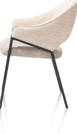 Eetkamerstoelen Met Armleuning-XOOON Nolan Eetkamerstoel Creme