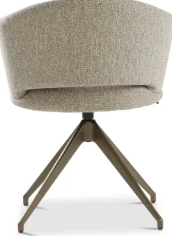 Eetkamerstoelen Met Armleuning-Eijerkamp Collectie Nonna 4-poot Eetkamerstoel Beige