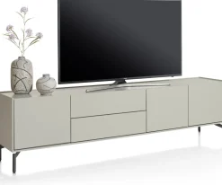 Tv-Meubels-XOOON Noon Lowboard Silk Grey, Grafiet