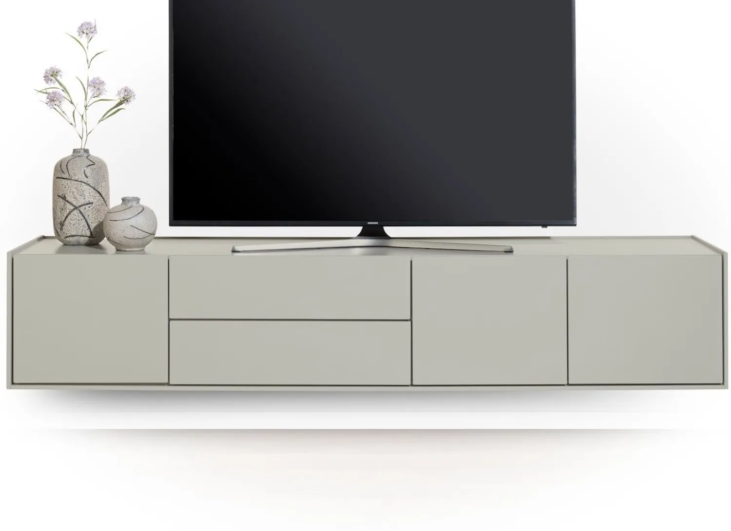 Tv-Meubels-XOOON Noon Lowboard Silk Grey, Grafiet