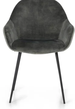 Kuipstoelen|Eetkamerstoelen Met Armleuning-Montèl Nora Eetkamerstoel Hunter, Eucalyptus