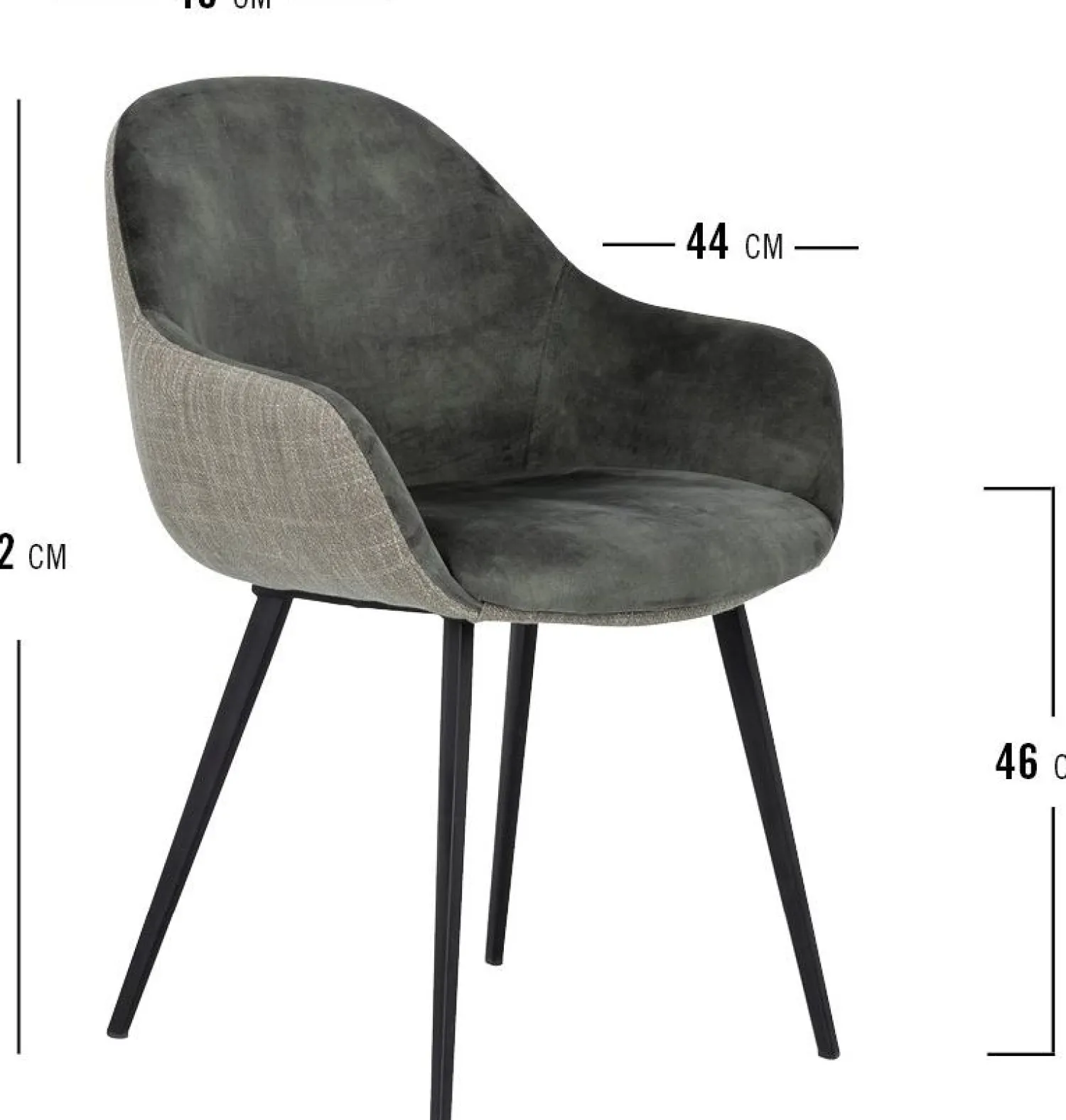 Kuipstoelen|Eetkamerstoelen Met Armleuning-Montèl Nora Eetkamerstoel Hunter, Eucalyptus