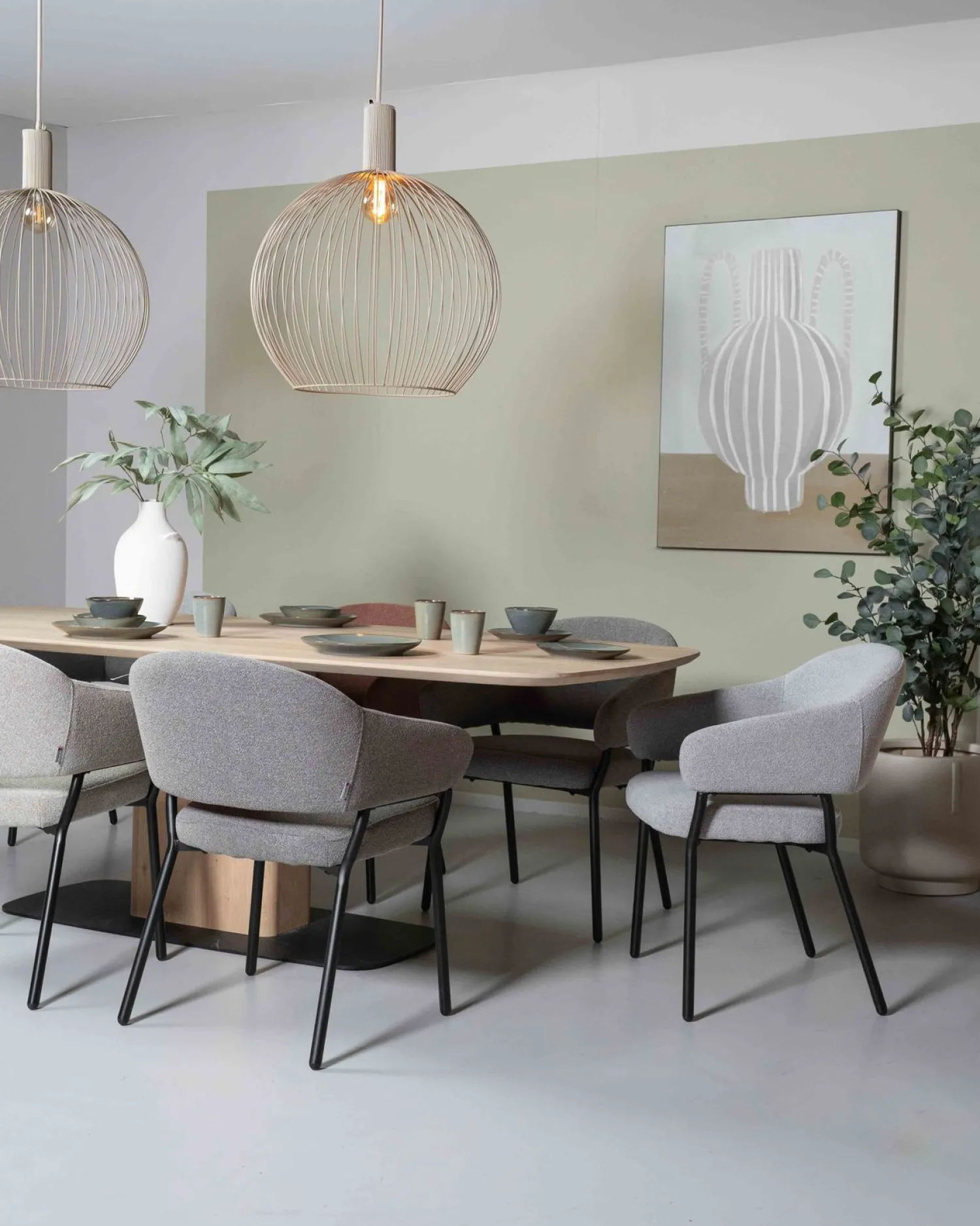 Eetkamerstoelen Met Armleuning-Movani Nour Armstoel Grijs