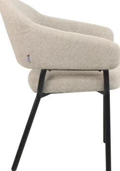 Eetkamerstoelen Met Armleuning-Movani Nour Armstoel Zand Beige