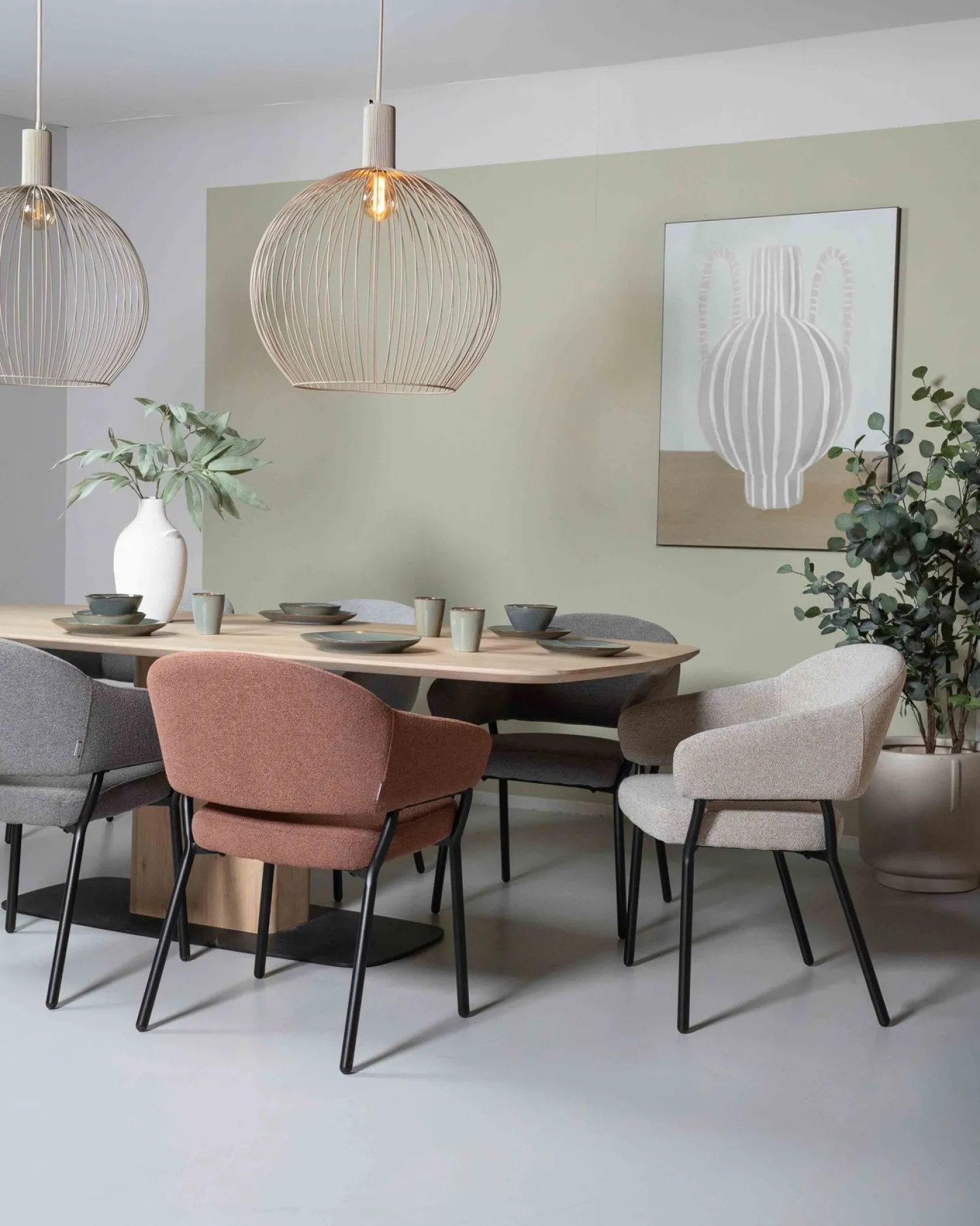 Eetkamerstoelen Met Armleuning-Movani Nour Armstoel Terracotta