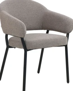 Eetkamerstoelen Met Armleuning-Movani Nour Armstoel Leem Bruin