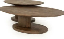Houten Salontafels-Eleonora Novia Salontafel Lichtbruin
