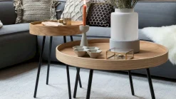 Ronde Bijzettafels-Zuiver Oak Tray Bijzettafel