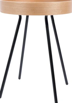 Ronde Bijzettafels-Zuiver Oak Tray Bijzettafel