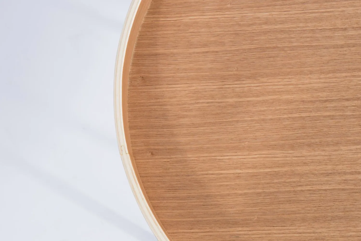 Ronde Bijzettafels-Zuiver Oak Tray Bijzettafel