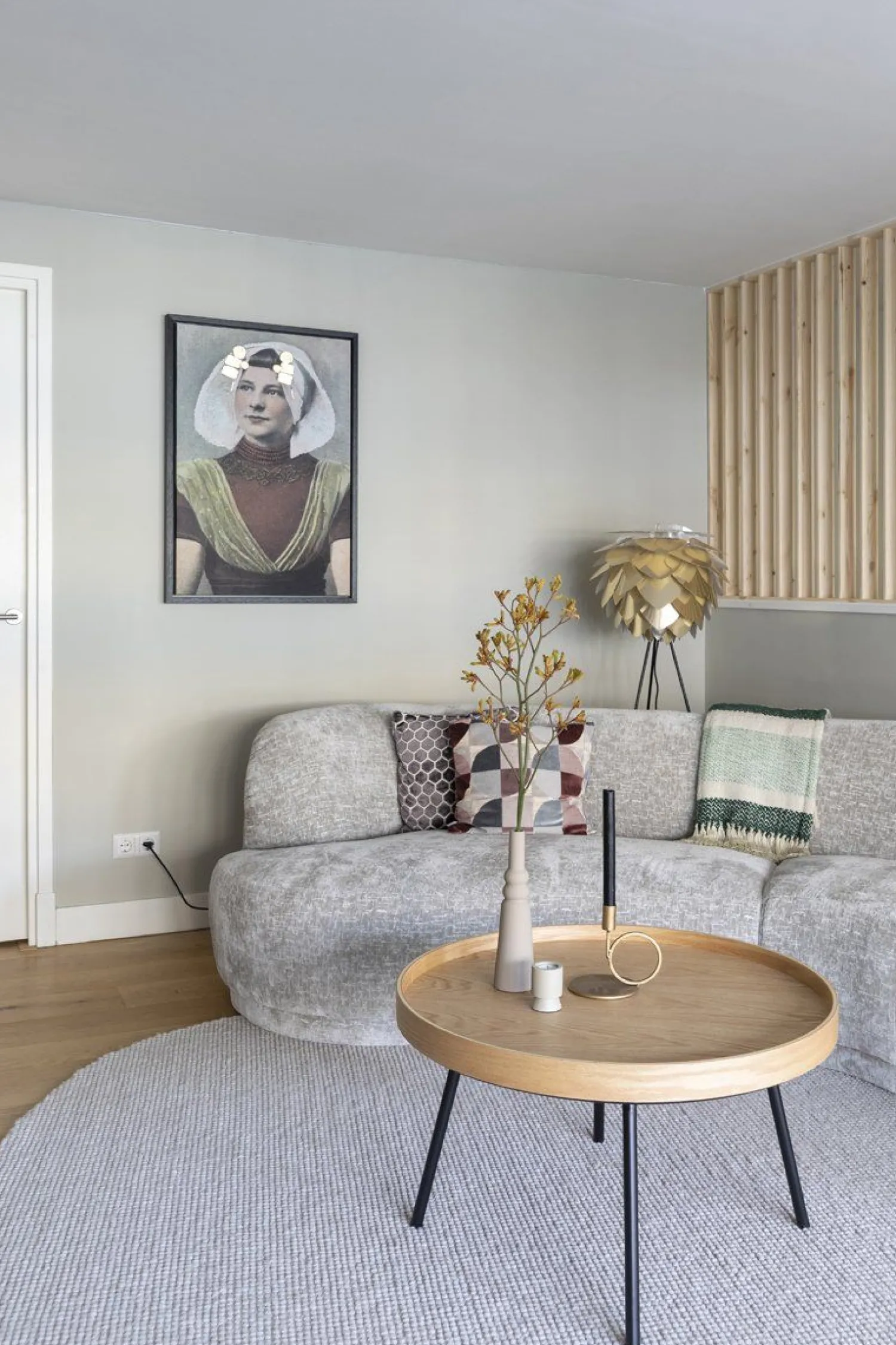 Ronde Bijzettafels-Zuiver Oak Tray Salontafel