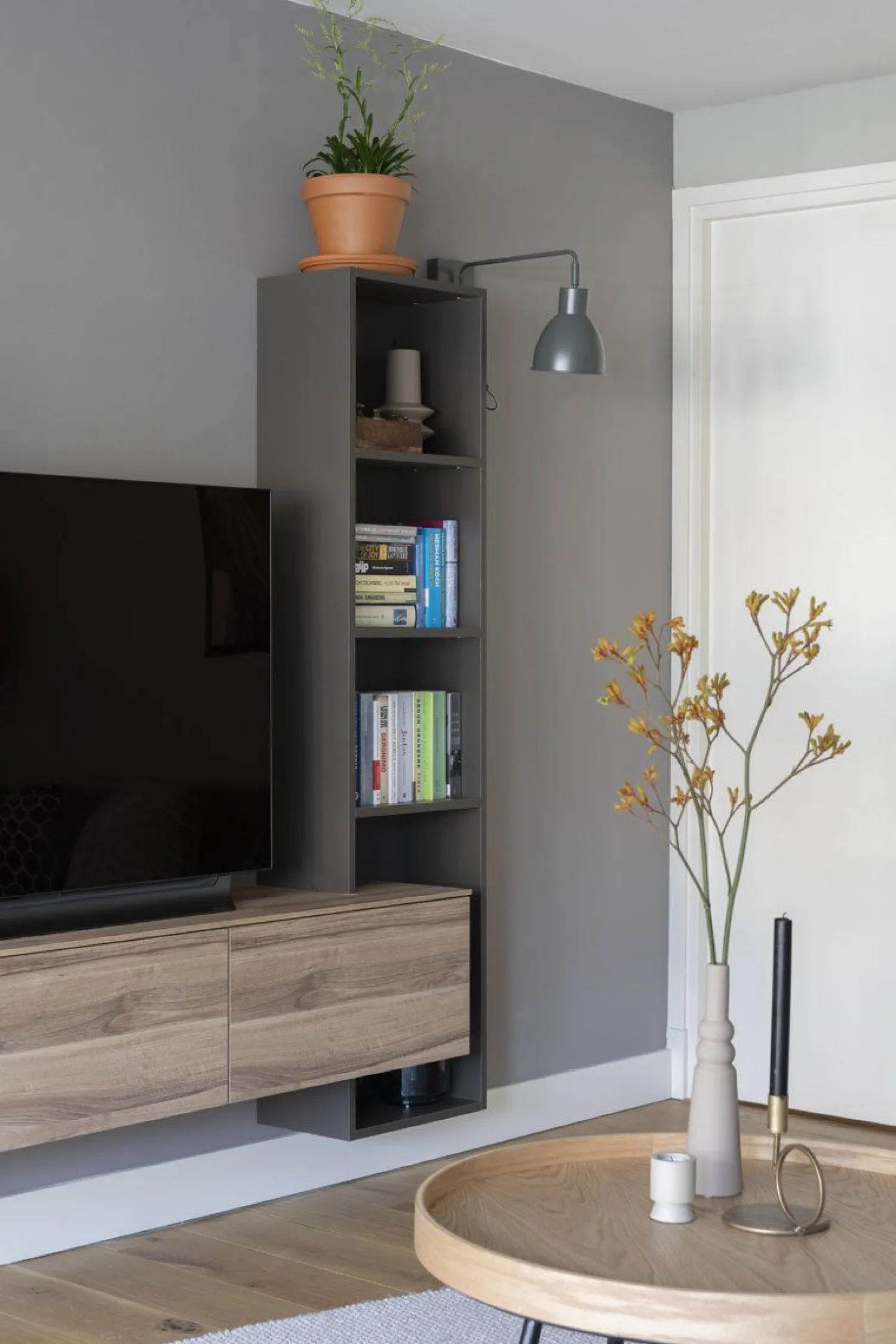 Ronde Bijzettafels-Zuiver Oak Tray Salontafel