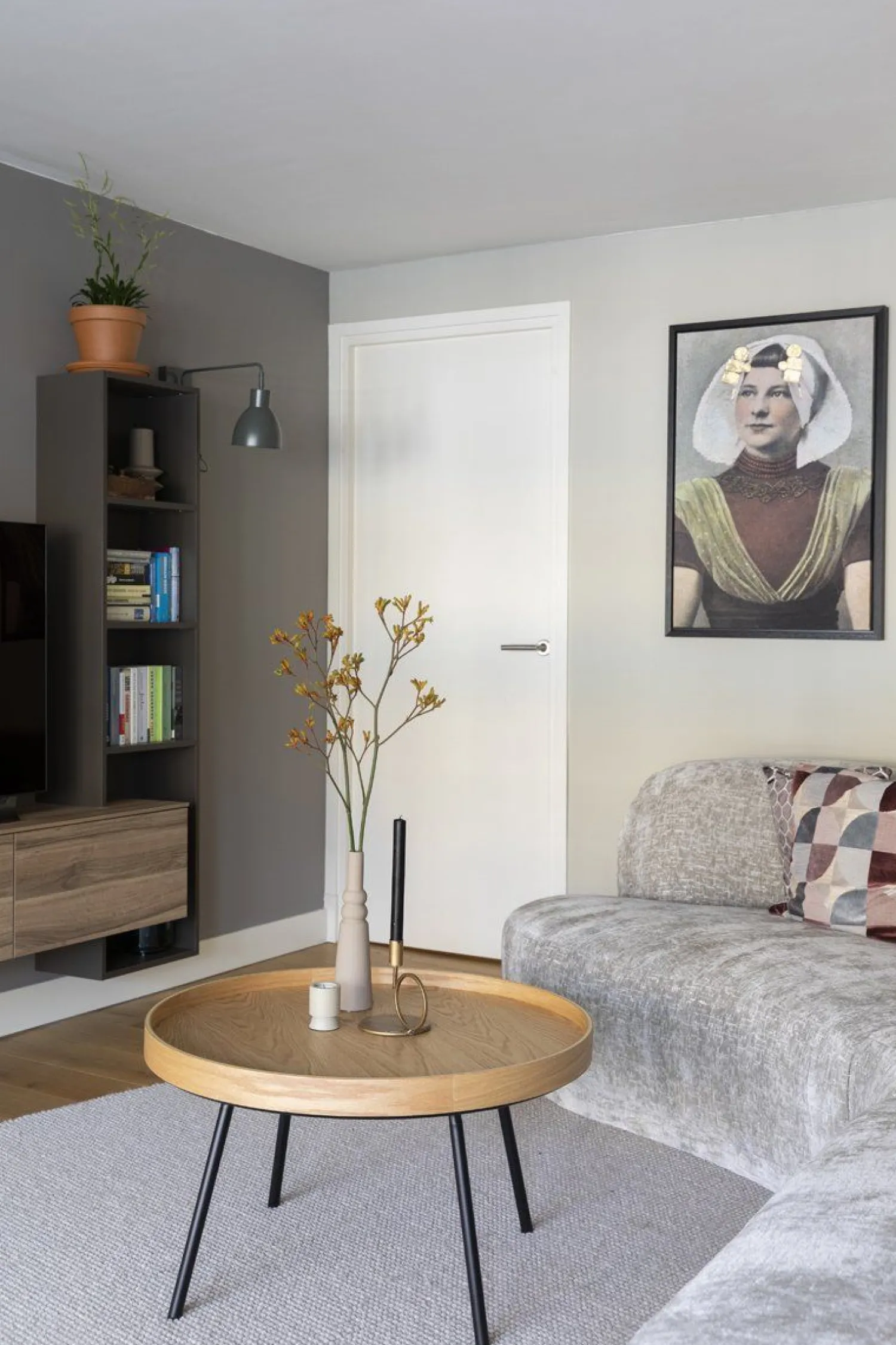 Ronde Bijzettafels-Zuiver Oak Tray Salontafel
